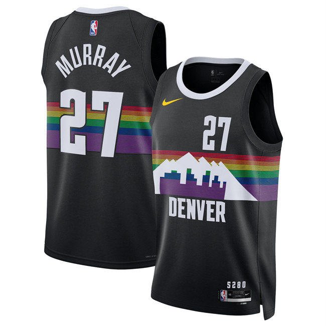 Men's Denver Nuggets #27 Jamal Murray Black 2025/26 City Edition Stitched Basketball Jersey